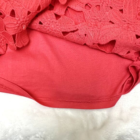 Leo Guy Floral Embroidered Knitted Hot Pink Barbie Core Sleeveless Dress SZ S/M - Picture 11 of 16